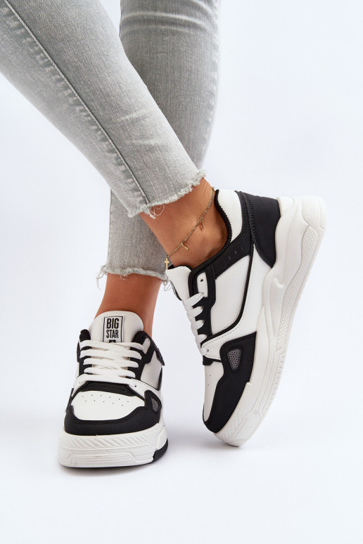 Femenino Zapatillas modelo zapatos. Big Star NN274669 Blanco-de color negro