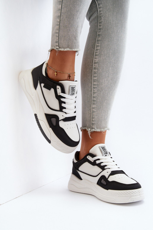 Femenino Zapatillas modelo zapatos. Big Star NN274669 Blanco-de color negro