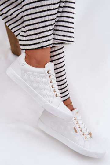 Zapatos de ocio de cuero ecológico Big Star RR274322 el color blanco 2