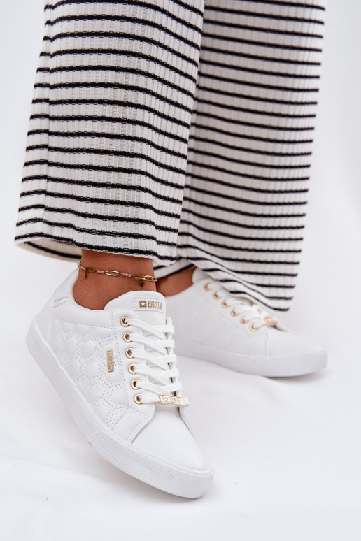 Zapatos de ocio de cuero ecológico Big Star RR274322 el color blanco