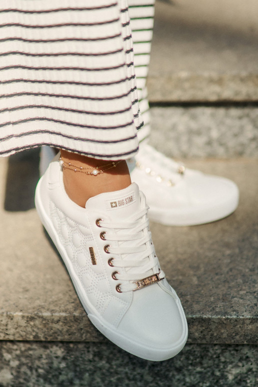 Zapatos de ocio de cuero ecológico Big Star RR274322 el color blanco