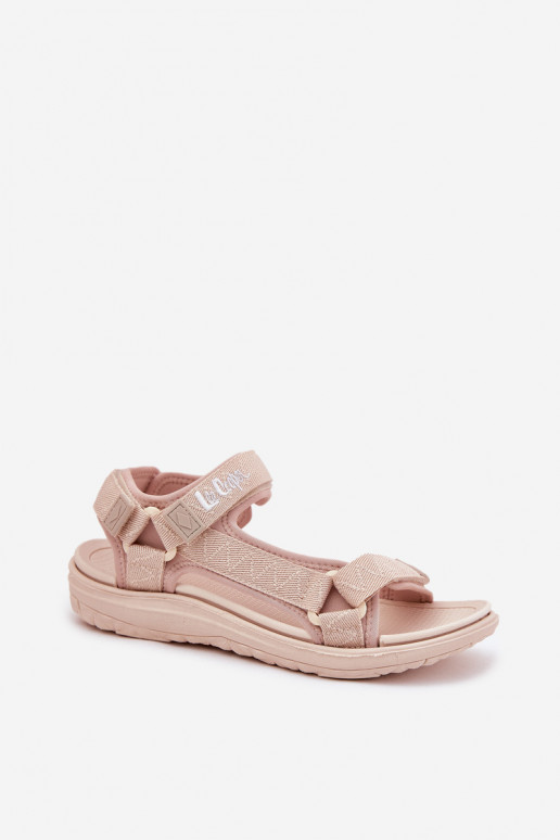 Sandalias de mujer  con sujetadores adhesivos Lee Cooper LCEN-25-34-3560 beige