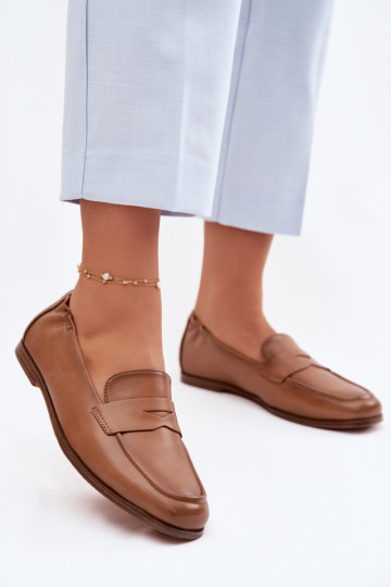Mocasines de cuero Vinceza 18121 color marrón 2