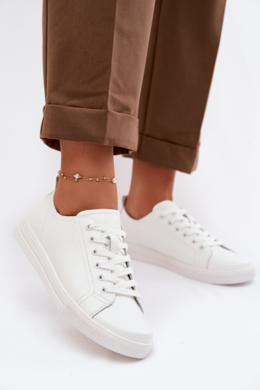 Piel Zapatos de ocio Vinceza 79536 el color blanco