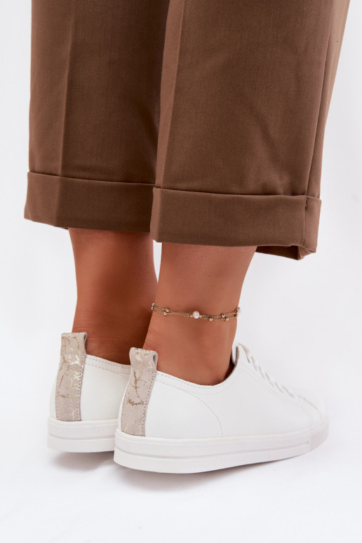 Piel Zapatos de ocio Vinceza 79536 el color blanco