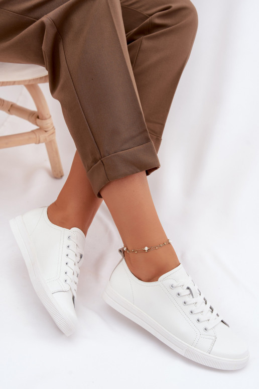 Piel Zapatos de ocio Vinceza 79536 el color blanco