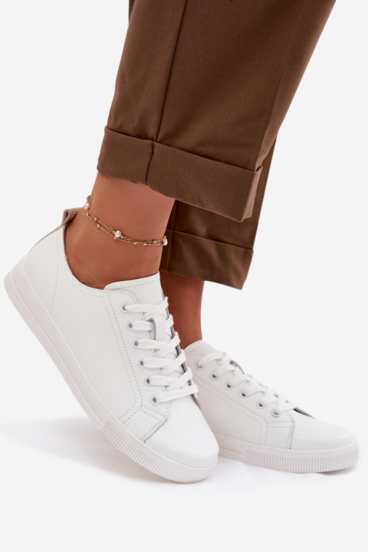 Piel Zapatos de ocio Vinceza 79536 el color blanco