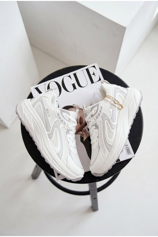 zapatillas Zapatillas modelo zapatos. Femenino Big Star TT274325 HI-POLY SYSTEM el color blanco