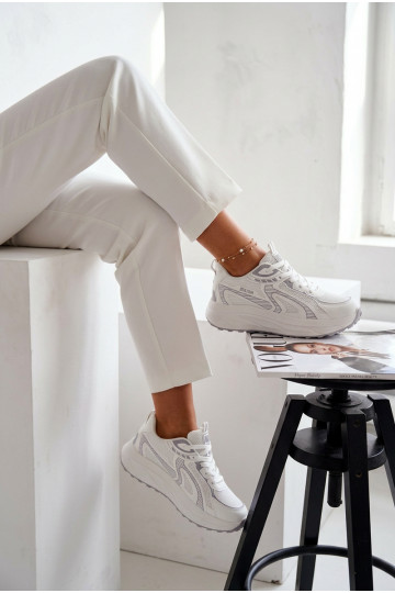 Zapatillas deportivas para mujer Big Star TT274325 HI-POLY SYSTEM color blanco 2
