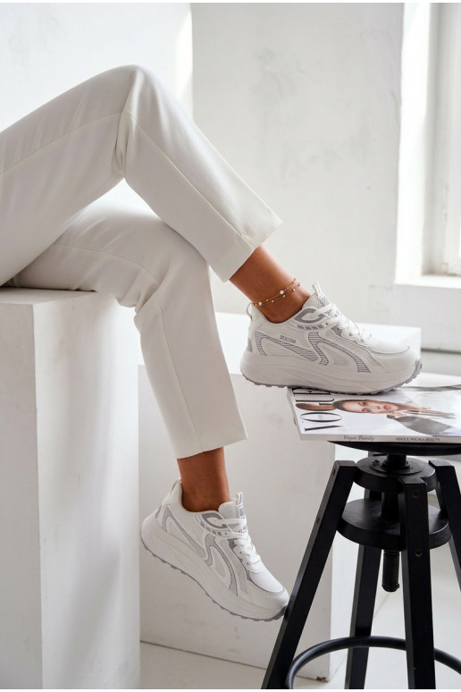 zapatillas Zapatillas modelo zapatos. Femenino Big Star TT274325 HI-POLY SYSTEM el color blanco