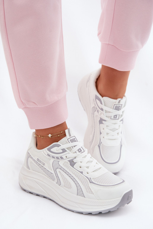 zapatillas Zapatillas modelo zapatos. Femenino Big Star TT274325 HI-POLY SYSTEM el color blanco