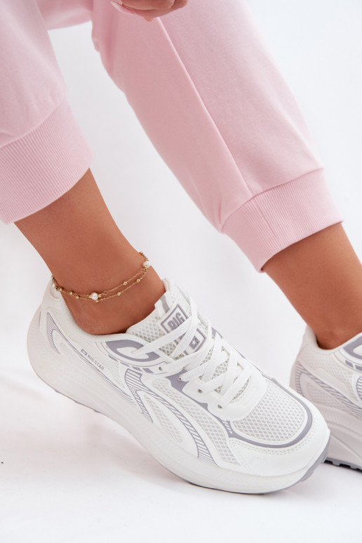 zapatillas Zapatillas modelo zapatos. Femenino Big Star TT274325 HI-POLY SYSTEM el color blanco
