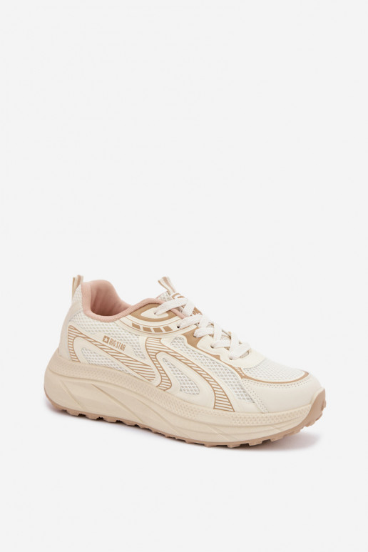 zapatillas Zapatillas modelo zapatos. Femenino Big Star TT274326 HI-POLY SYSTEM beige