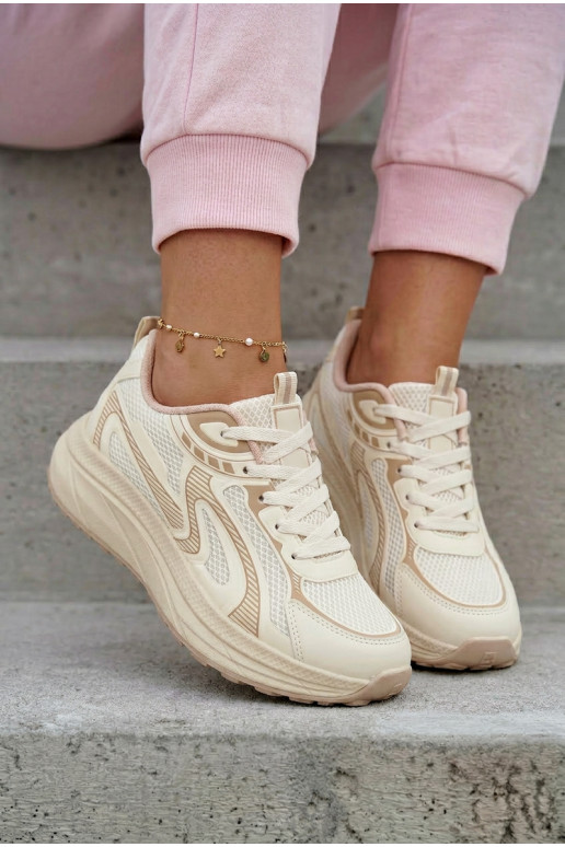 zapatillas Zapatillas modelo zapatos. Femenino Big Star TT274326 HI-POLY SYSTEM beige