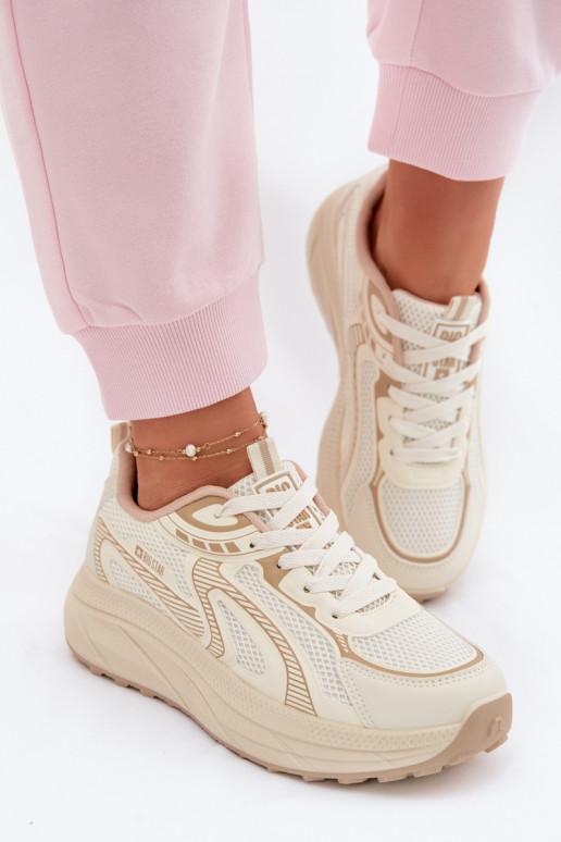 zapatillas Zapatillas modelo zapatos. Femenino Big Star TT274326 HI-POLY SYSTEM beige