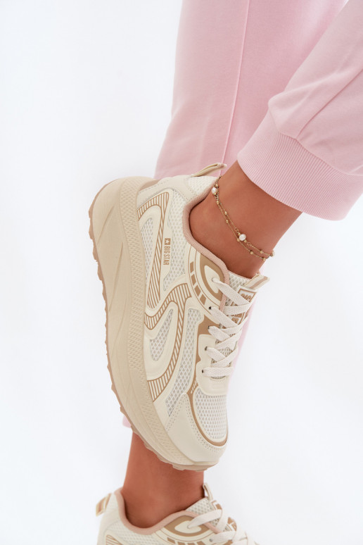 zapatillas Zapatillas modelo zapatos. Femenino Big Star TT274326 HI-POLY SYSTEM beige