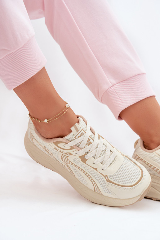 zapatillas Zapatillas modelo zapatos. Femenino Big Star TT274326 HI-POLY SYSTEM beige