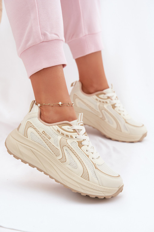 zapatillas Zapatillas modelo zapatos. Femenino Big Star TT274326 HI-POLY SYSTEM beige