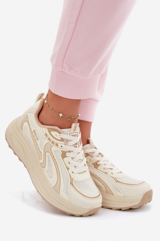 zapatillas Zapatillas modelo zapatos. Femenino Big Star TT274326 HI-POLY SYSTEM beige