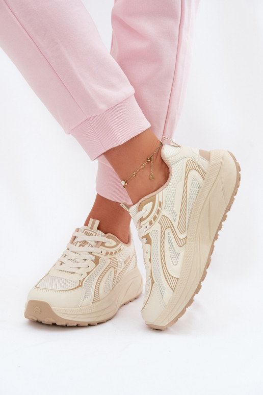 zapatillas Zapatillas modelo zapatos. Femenino Big Star TT274326 HI-POLY SYSTEM beige