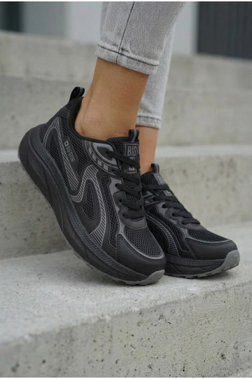 zapatillas Zapatillas modelo zapatos. Femenino Big Star TT274327 HI-POLY SYSTEM de color negro