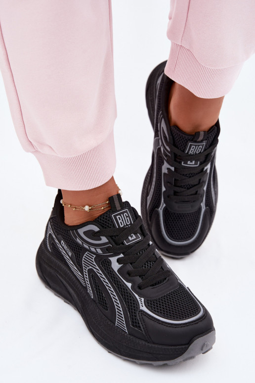 zapatillas Zapatillas modelo zapatos. Femenino Big Star TT274327 HI-POLY SYSTEM de color negro