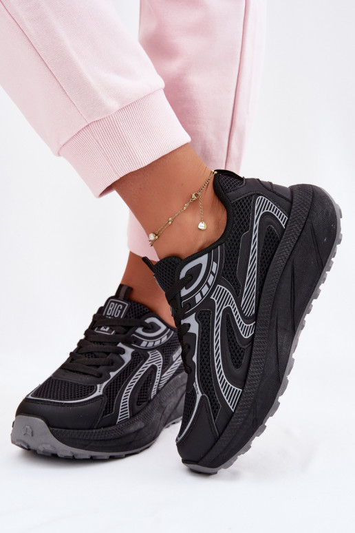 zapatillas Zapatillas modelo zapatos. Femenino Big Star TT274327 HI-POLY SYSTEM de color negro