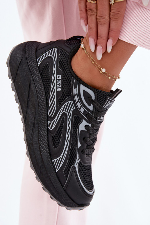 zapatillas Zapatillas modelo zapatos. Femenino Big Star TT274327 HI-POLY SYSTEM de color negro