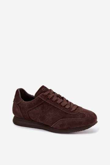 Zapatillas modelo zapatos.Activadoturalnego de gamuzau Big Star TT274226 CzekoladoAe 2