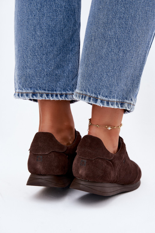 Zapatillas modelo zapatos.Activadoturalnego de gamuzau Big Star TT274226 CzekoladoAe