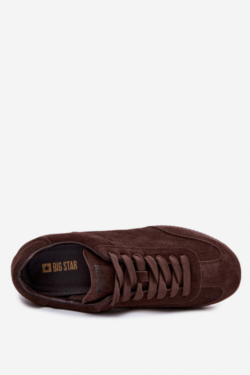 Zapatillas modelo zapatos.Activadoturalnego de gamuzau Big Star TT274226 CzekoladoAe