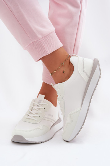Zapatillas de mujer con plataforma Big Star TT274279 color blanco 2