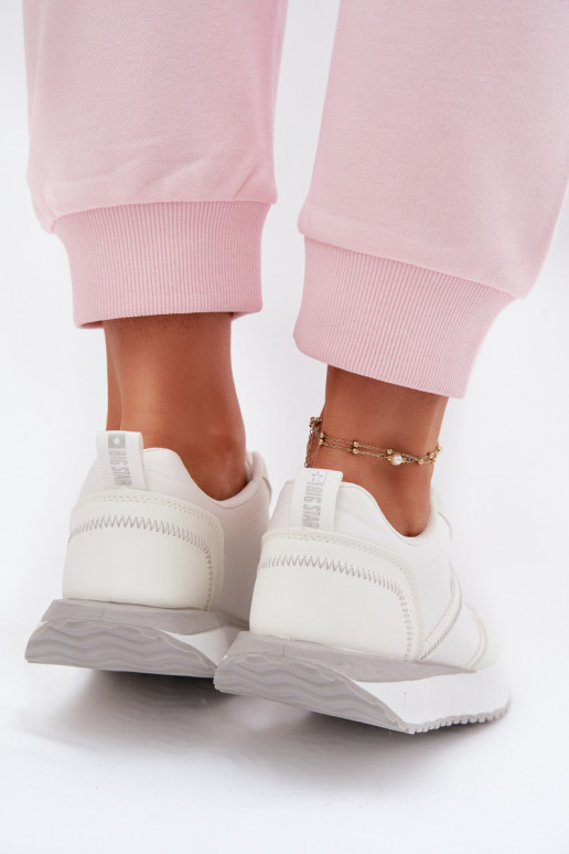 Zapatillas modelo zapatos. Femenino con una plataforma Big Star TT274279 el color blanco