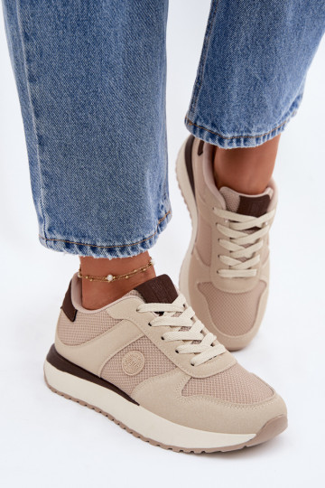 Zapatillas deportivas para mujer con plataforma Big Star TT274275 color arena