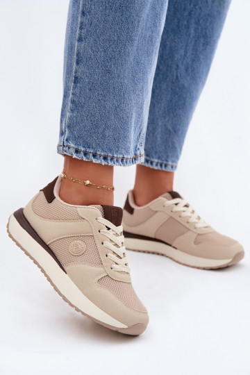 Zapatillas deportivas para mujer con plataforma Big Star TT274275 color arena 2
