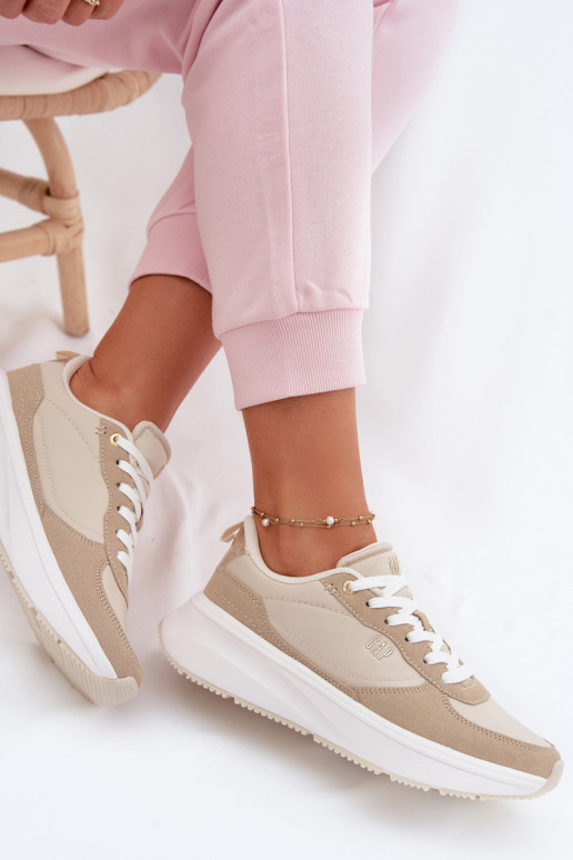 Zapatillas modelo zapatos. Femenino con una plataforma GAP PENELOPE GPEN6155300049 beige