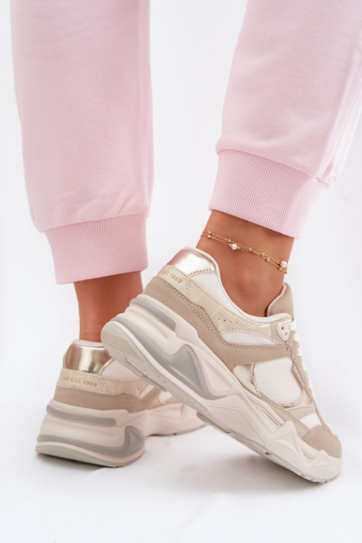 Zapatillas modelo zapatos. Femenino con una plataforma GAP MARATHON GPEN6154923895 beige