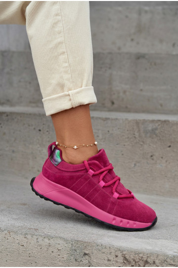 Zapatos deportivos de ante para mujer Bemela color rosa