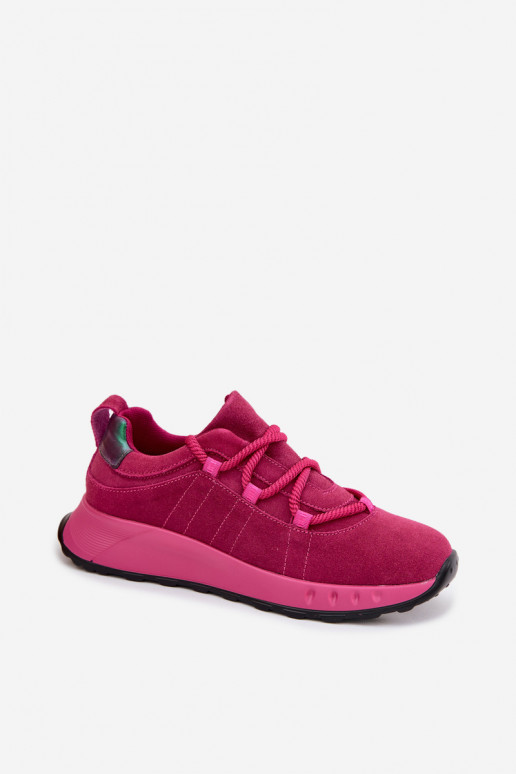 Zapatos deportivos de ante para mujer Bemela color rosa