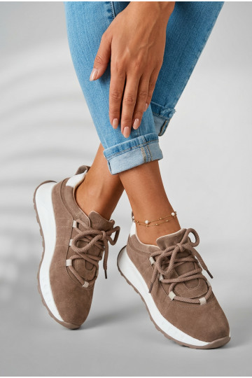 Zapatos deportivos de ante para mujer Bemela color marrón