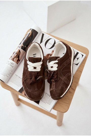 de gamuza Zapatillas modelo zapatos. Femenino Vinceza 86427 CzekoladoAe