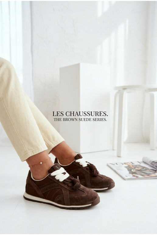 de gamuza Zapatillas modelo zapatos. Femenino Vinceza 86427 CzekoladoAe