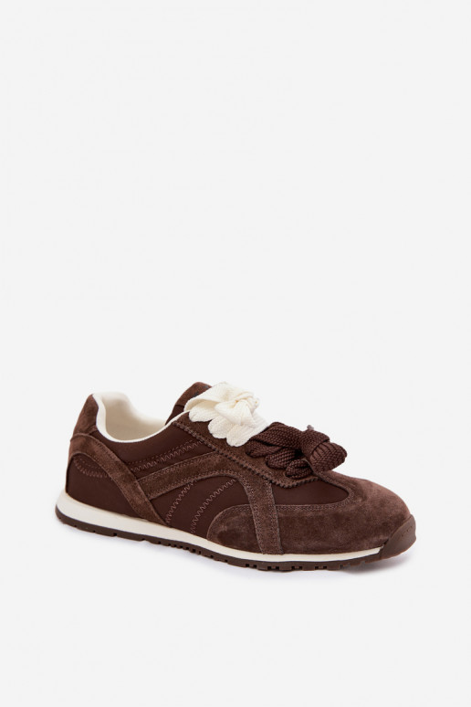 de gamuza Zapatillas modelo zapatos. Femenino Vinceza 86427 CzekoladoAe