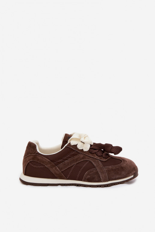 de gamuza Zapatillas modelo zapatos. Femenino Vinceza 86427 CzekoladoAe