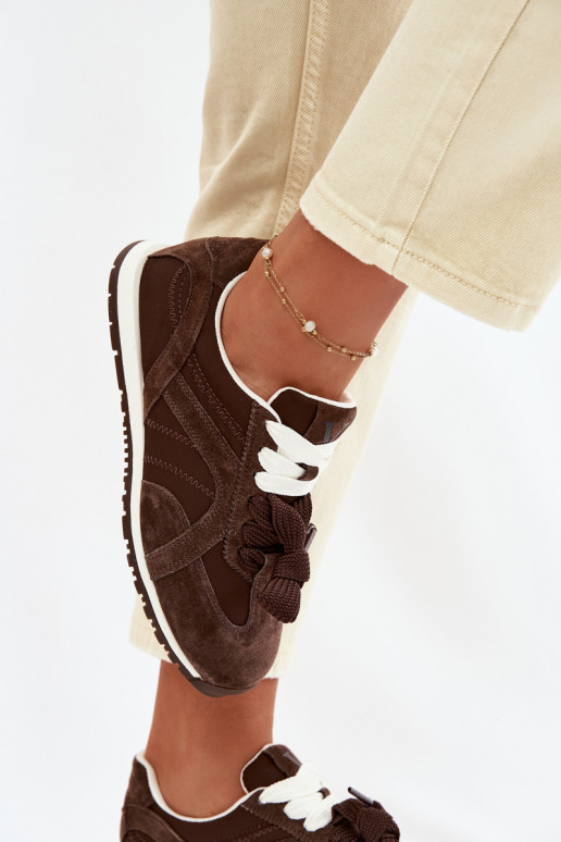 de gamuza Zapatillas modelo zapatos. Femenino Vinceza 86427 CzekoladoAe