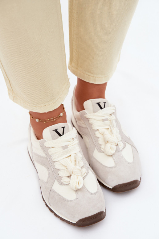 de gamuza Zapatillas modelo zapatos. Femenino Vinceza 86427 color gris