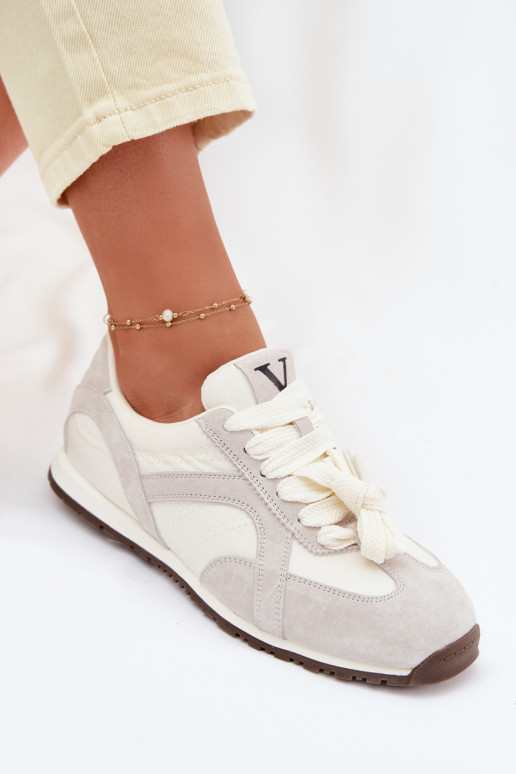 de gamuza Zapatillas modelo zapatos. Femenino Vinceza 86427 color gris