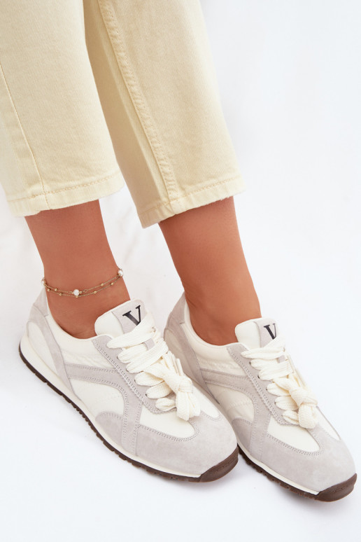 de gamuza Zapatillas modelo zapatos. Femenino Vinceza 86427 color gris