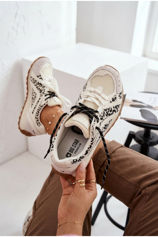 Piel de gamuza Zapatillas modelo zapatos. Femenino Big Star TT274548 el color blanco