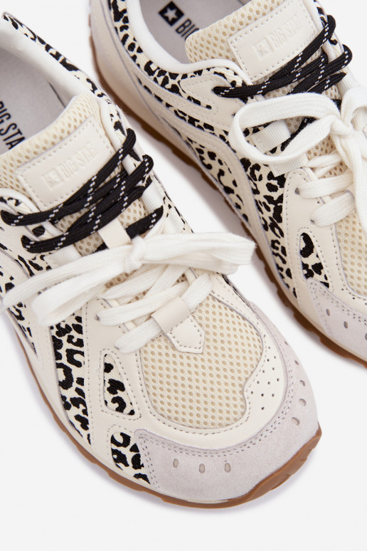 Piel de gamuza Zapatillas modelo zapatos. Femenino Big Star TT274548 el color blanco